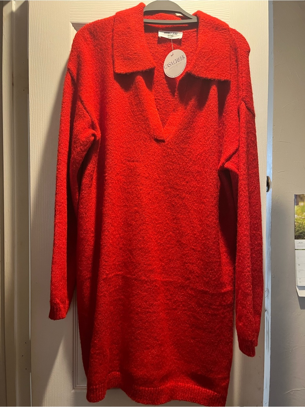 Double Zero Cherry Red Sweater Tunic